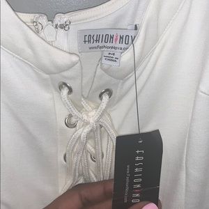 White fashion nova dress size medium